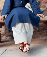 WHITE EMBROIDERED FARSHI SHALWAR